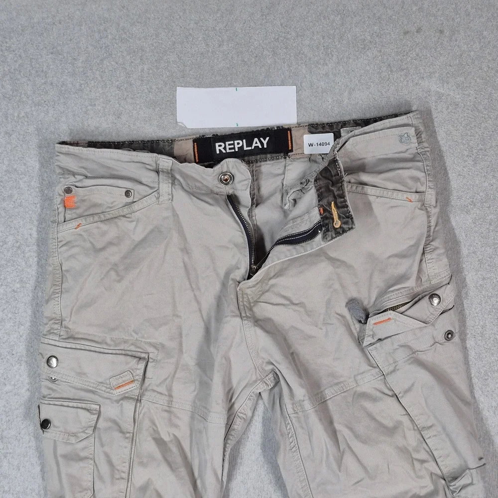 Replay Men Pants W36 Beige Cargo Twill 27